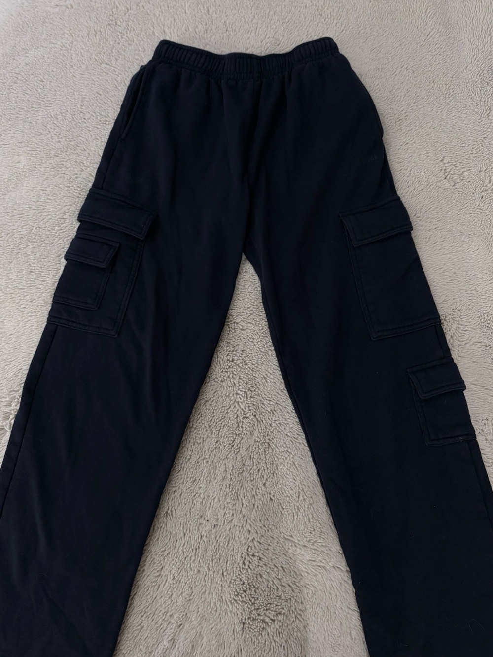 Garage Dark Navy Blue Cargo Sweatpants with Utility Pockets